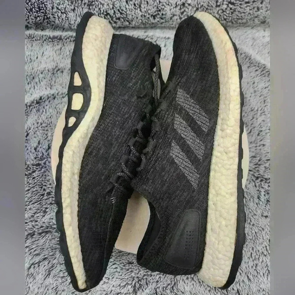 Adidas Pureboost Core Black Dark Solid Grey Sneakers Shoes Men Size 13 CP9326 - Picture 6 of 9
